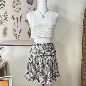 Express Pleated Floral Mini Skirt Rococo Gloomy Coquette Dolly Romantic XS